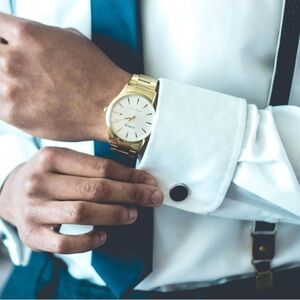 🌟Host Pick🌟Men’s Black & Silver Cuff Links